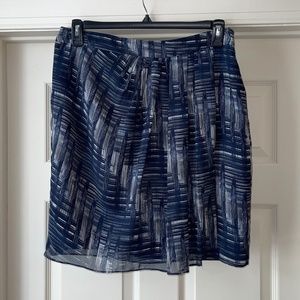 Ann Taylor Loft Skirt/ Blue and White/ Size 12